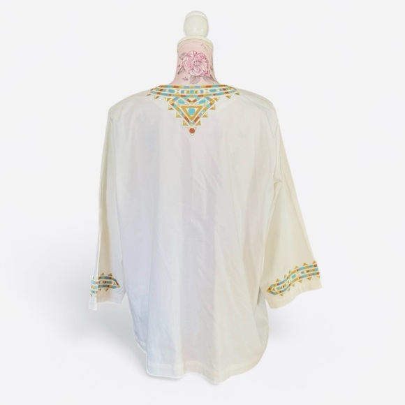 Bob Mackie Santa Fe Dream Embroidered Sleeve Jacket - Picture 4 of 5